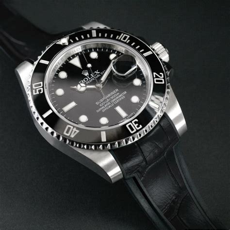 alligator strap for rolex submariner|rubber b alligator band.